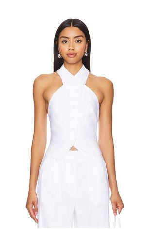 Solid Linen Cross Neck Halter Top in . Taglia M, S - MILLY - Modalova