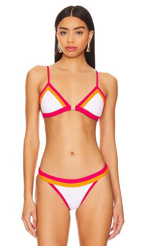 Cabana Amalfi Color Block Bikini Top in Fuchsia. - size L (also in M) - MILLY - Modalova