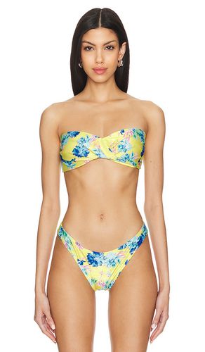 Cabana Floating Cosmos Twist Bandeau Top in Yellow. - size L (also in M) - MILLY - Modalova