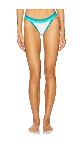 Amalfi Colorblock Bikini Bottom in Ivory,Teal. - size M (also in S, XS) - MILLY - Modalova