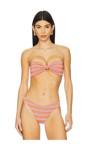 Stripe Knot Bandeau Bikini Top in . - size L (also in M, S) - MILLY - Modalova