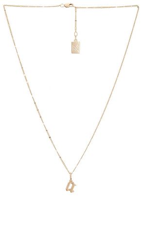 Petite Gothic Letter Charm With Marlowe Chain Necklace in . Size H, I, O, P, R, S, T, V - MIRANDA FRYE - Modalova