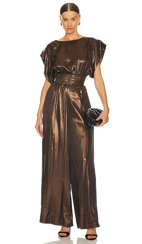 Sophia Jumpsuit in Metallic Bronze. - size M (also in S) - MISA Los Angeles - Modalova