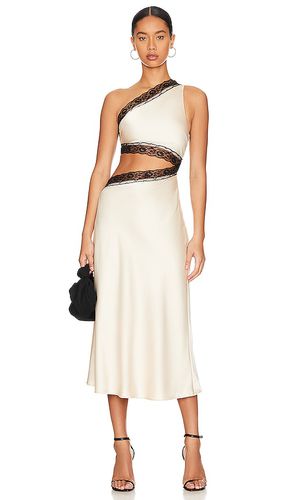 Hattie Satin Midi Dress in Ivory. - size L (also in XL) - MISHA - Modalova