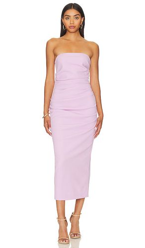 Calandra Draped Midi Dress in Lavender. - size L (also in XS) - MISHA - Modalova