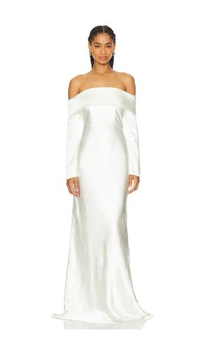 Bianca Off Shoulder Long Sleeve Gown in Ivory. - size XS (also in XXS) - MISHA - Modalova