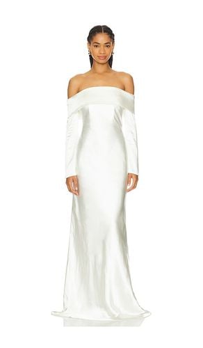 Bianca Off Shoulder Long Sleeve Gown in . Taglia XS, XXS - MISHA - Modalova