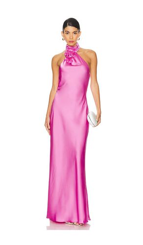 Teresa Rosette Detail Satin Gown in Pink. - size M (also in S, XL, XS, XXS) - MISHA - Modalova