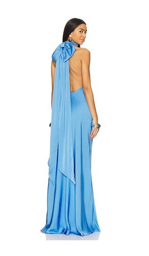 Evianna Satin Gown in Blue. - size M (also in S) - MISHA - Modalova