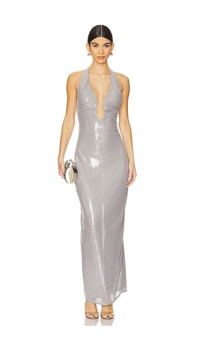 Alusia Sequin Gown in Metallic Silver. - size L (also in M, XL, XXL) - MISHA - Modalova