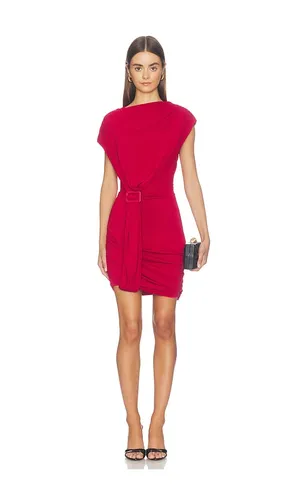 Ona Drape Mini Dress in Red. - size L (also in M, S, XS) - MISHA - Modalova