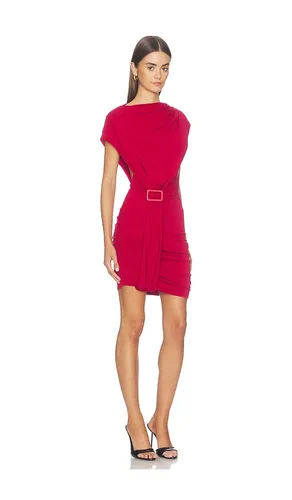 Ona Drape Mini Dress in Red. - size L (also in M, S, XS) - MISHA - Modalova