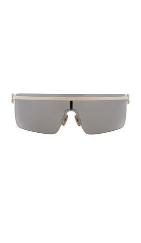 Shield Sunglasses in Metallic Gold - Miu Miu - Modalova