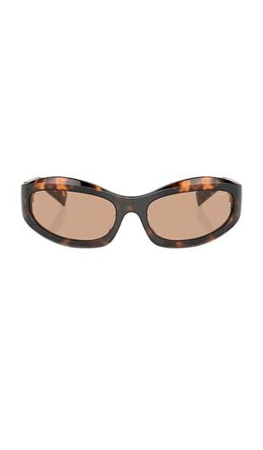 Rectangular Sunglasses in Brown - Miu Miu - Modalova