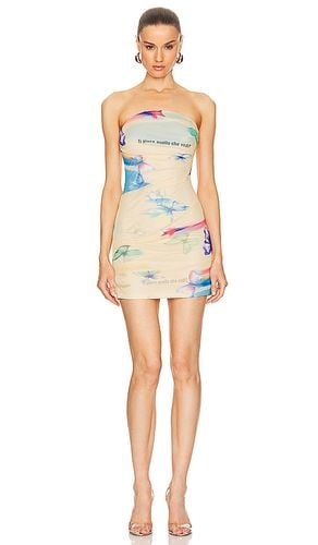 Butterfly Print Tulle Mini Dress in Ivory. - size 40 (also in 42) - Moschino Jeans - Modalova