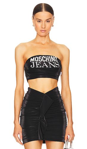 Shiny Jersey Strapless Top in . - size 36 (also in 38, 40, 42) - Moschino Jeans - Modalova