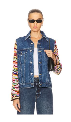Crochet Sleeves Denim Jacket in Blue. - size 0/XS (also in 2/S, 4/M, 6/L) - Monse - Modalova