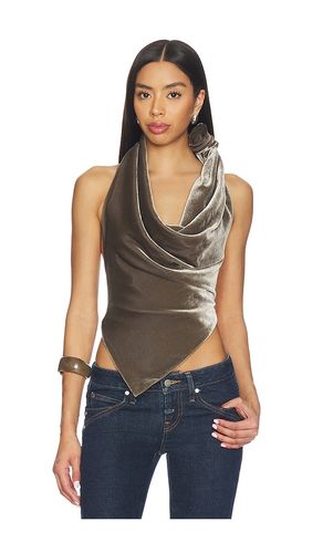 Velvet Leather Strap Halter Top in . Size 4. Also in 6, 8 - Monse - Modalova