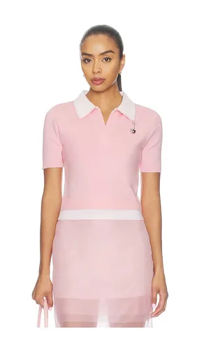 Doubled Half Front Placket Knit Tee in . Size L. Also in S, XS - Monse - Modalova
