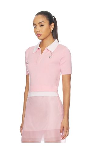 Doubled Half Front Placket Knit Tee in . Taglia L. Also in M, S, XS - Monse - Modalova