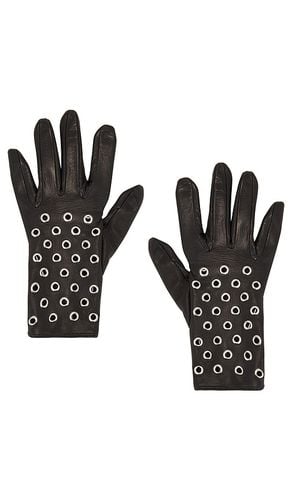 Short Leather Gloves With Eyelets in . - size 6.5 (also in 7, 7.5, 8) - MANOKHI - Modalova