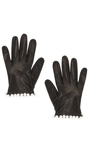 Short Leather Gloves With Pearls in . - size 6.5 (also in 7, 7.5, 8) - MANOKHI - Modalova