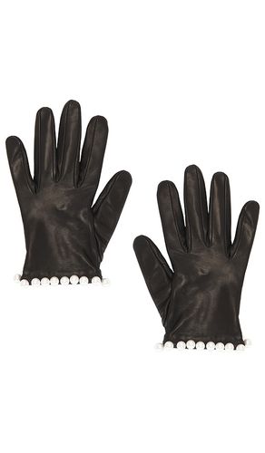 Short Leather Gloves With Pearls in . - size 7 (also in 7.5) - MANOKHI - Modalova