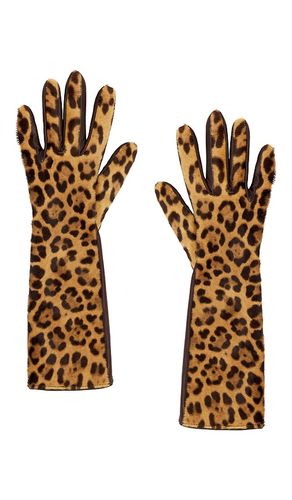 Medium Length Leather Gloves in Brown. - size 6.5 (also in 7, 7.5, 8) - MANOKHI - Modalova