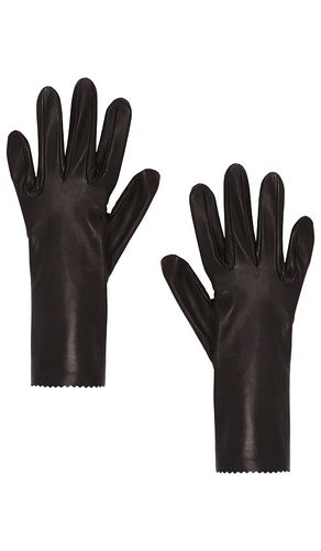 Short Leather Gloves in Chocolate. - size 6.5 (also in 7, 7.5) - MANOKHI - Modalova