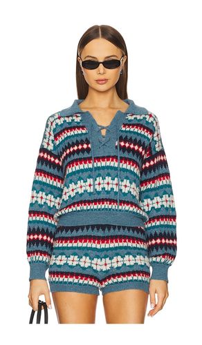 The Lace Up Pull Jumper in Blue. - size M (also in S, XS) - MOTHER - Modalova