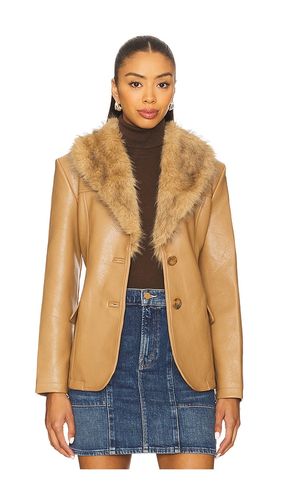 The Hot Under The Collar Jacket in Tan. - size L (also in M, S, XL) - MOTHER - Modalova