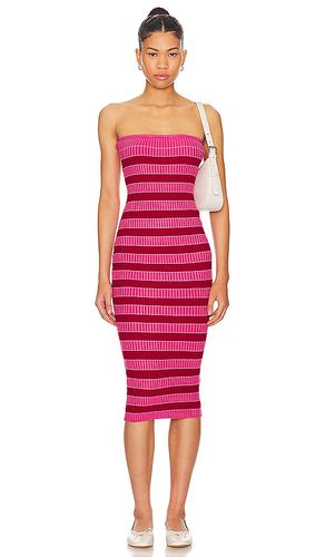 Vestido lesley ribbed strapless en color rosado talla L en - Pink. Talla L (también en M, S, XS) - MORE TO COME - Modalova