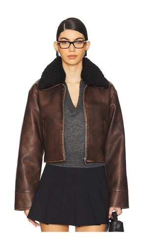 Lexi Faux Leather Jacket in Brown. - size L (also in M, S, XL, XS, XXS) - MORE TO COME - Modalova