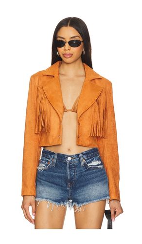 Kiara Faux Suede Jacket in Burnt Orange. - size L (also in M, S, XL, XS, XXS) - MORE TO COME - Modalova