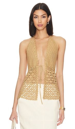 Alice tie front top en color beige talla M en - Beige. Talla M (también en L, S, XS) - MORE TO COME - Modalova