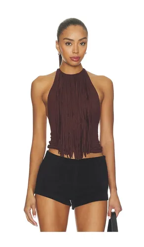 Leigh Fringe Halter Top in . Taglia L. Also in M, S, XL - MORE TO COME - Modalova