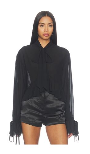 Hope Tie Front Blouse in Black. - size L (also in M, S, XL, XS, XXS) - MORE TO COME - Modalova