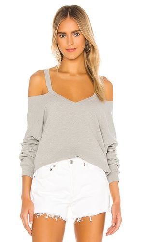 Swanson Long Sleeve Cutout V Neck Pullover in Grey. - size M (also in XS) - Michael Lauren - Modalova