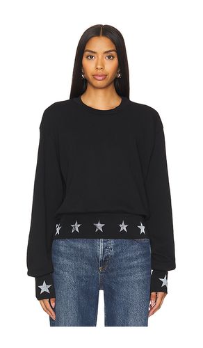 Kamon Crew Neck Pullover W/ Metallic Silver Star Print Top in . - size L (also in M, S, XS) - Michael Lauren - Modalova