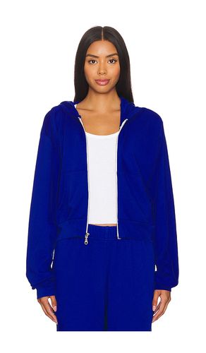 Bowman Crop Zip Up Hoodie in Royal. - size L (also in M, S, XS) - Michael Lauren - Modalova