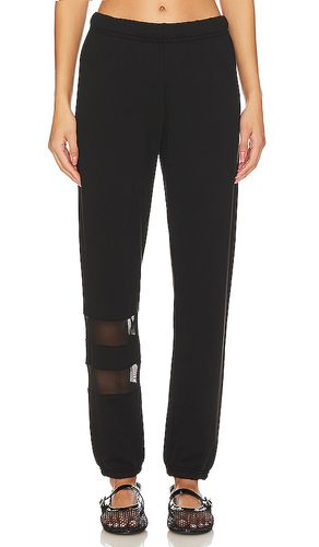 Pantalón de malla en contraste setton en color talla L en - Black. Talla L (también en M, S, XL/1X, XS) - Michael Lauren - Modalova