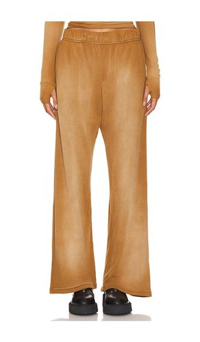 Mabel Wide Leg Pant W/ Side Pocket Pant in Brown. - size L (also in M, S, XL, XS) - Michael Lauren - Modalova