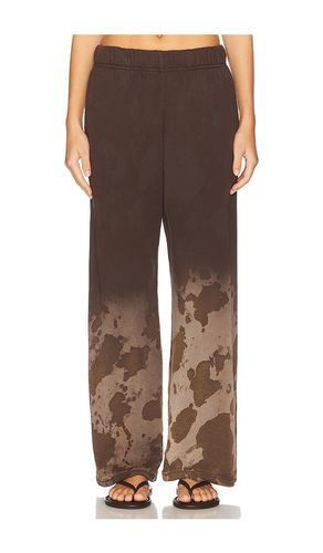 Mabel Wide Leg Pant in Brown. - size L (also in M, S, XL, XS) - Michael Lauren - Modalova