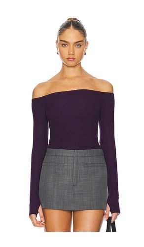 Lanny Off Shoulder Long Sleeve Top in Purple. - size L (also in M, S, XS) - Michael Lauren - Modalova