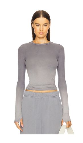 Alick Long Sleeve Fitted Top With Thumholes in Grey. - size L (also in M, S, XS) - Michael Lauren - Modalova