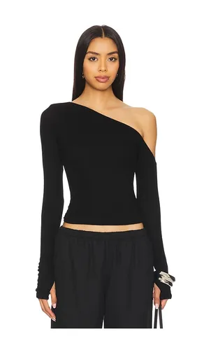 Magdaleno Long Sleeve Asymmetrical Fitted Cold Shoulder Top in . Size M. Also in XL - Michael Lauren - Modalova