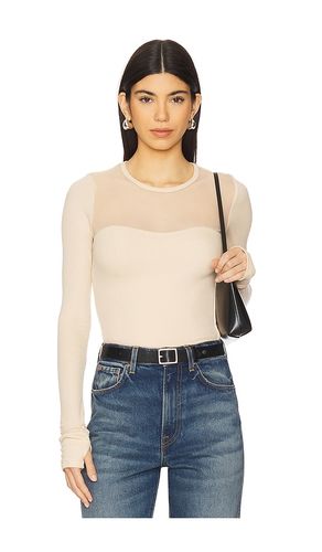 Oslo Long Sleeve Top in Nude,Neutral. - size M (also in S, XL, XS) - Michael Lauren - Modalova