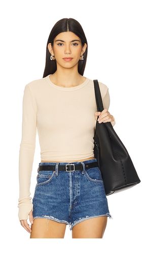 Axl Crop Fitted Top in Nude,Neutral. - size M (also in S, XL, XS) - Michael Lauren - Modalova