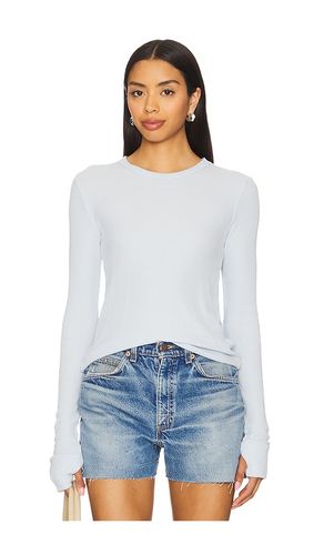 Axl Crop Fitted Top in Baby Blue. - size L (also in M, S, XS) - Michael Lauren - Modalova
