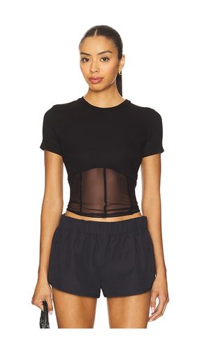 Ember Rib Mesh Corset Tee in . Size L. Also in M, S, XS - Michael Lauren - Modalova